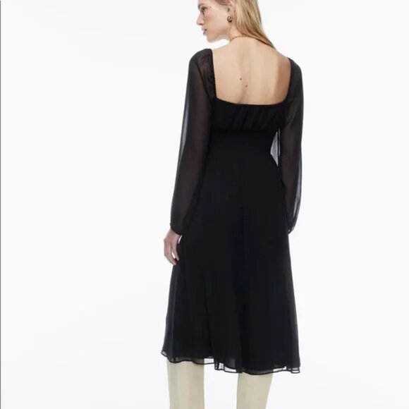 Aritzia Wilfred Bella Slit Dress in Black - Picture 3 of 6